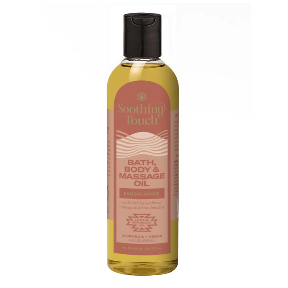 Soothing Touch Bath Body And Massage Oil, Rich And Exotic Sandalwood - 8 Oz